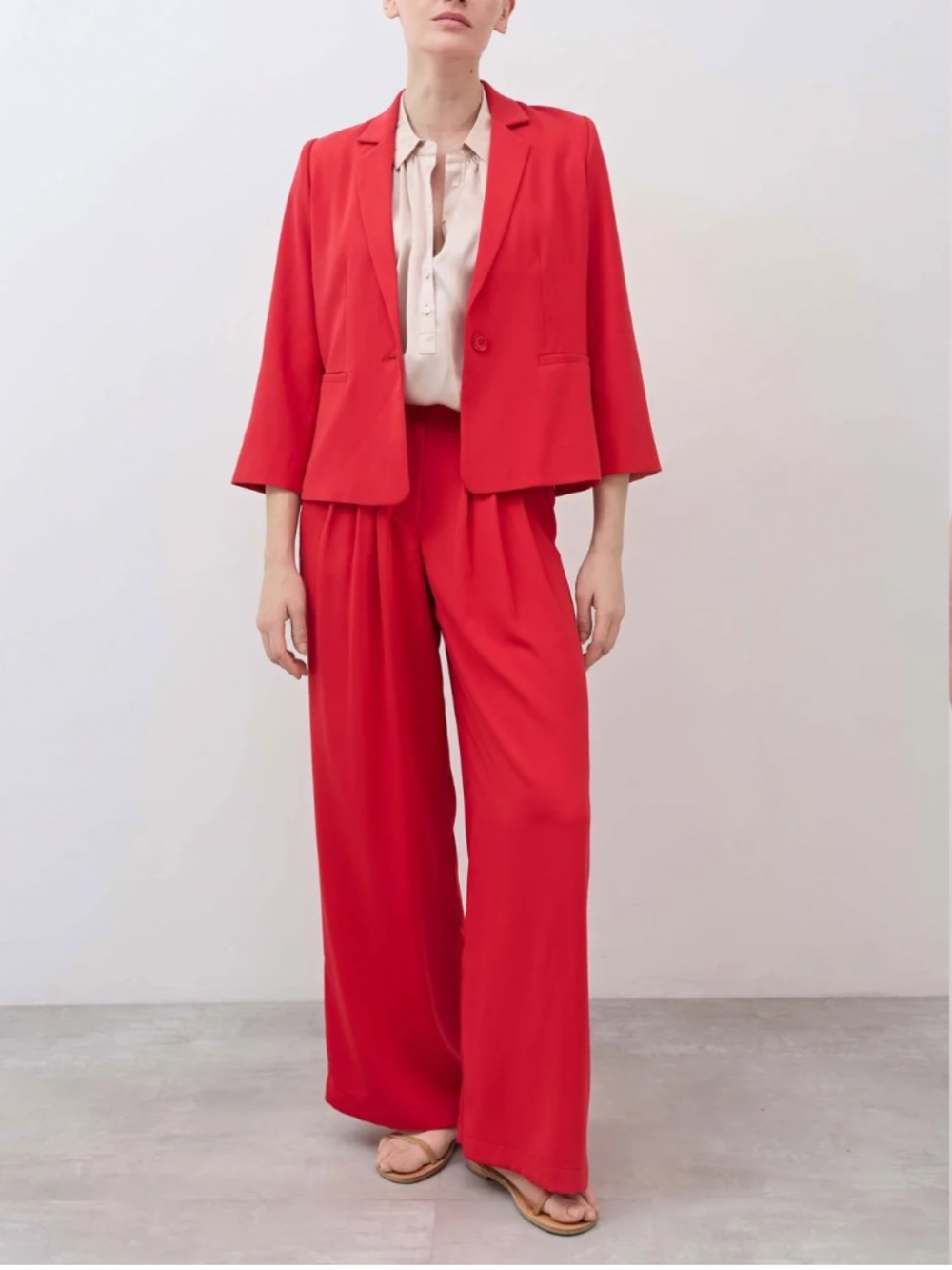 Ruti The Shrunken Blazer Tomato Red Size 14 NWT